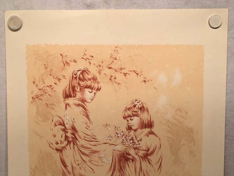 Karin Schaefers "Little Geishas" Signed Numbered Lithograph Art Print 21 x 29   - TvMovieCards.com