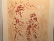 Karin Schaefers "Little Geishas" Signed Numbered Lithograph Art Print 21 x 29   - TvMovieCards.com