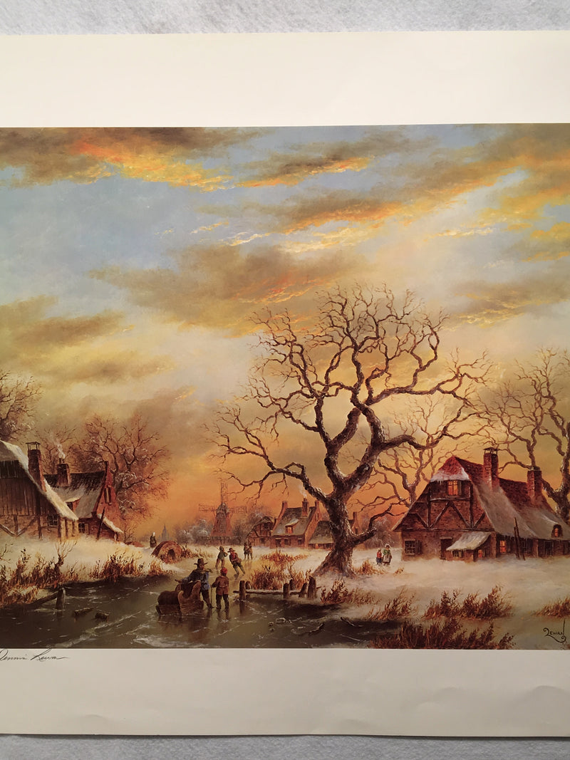 Dennis Lewan Signed Lithograph Art Print Limited Edition 23 x 28   - TvMovieCards.com