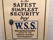 WW1 "Save and Invest" WSS War Savings Stamps Home Front Poster (17" X 24") 1918   - TvMovieCards.com
