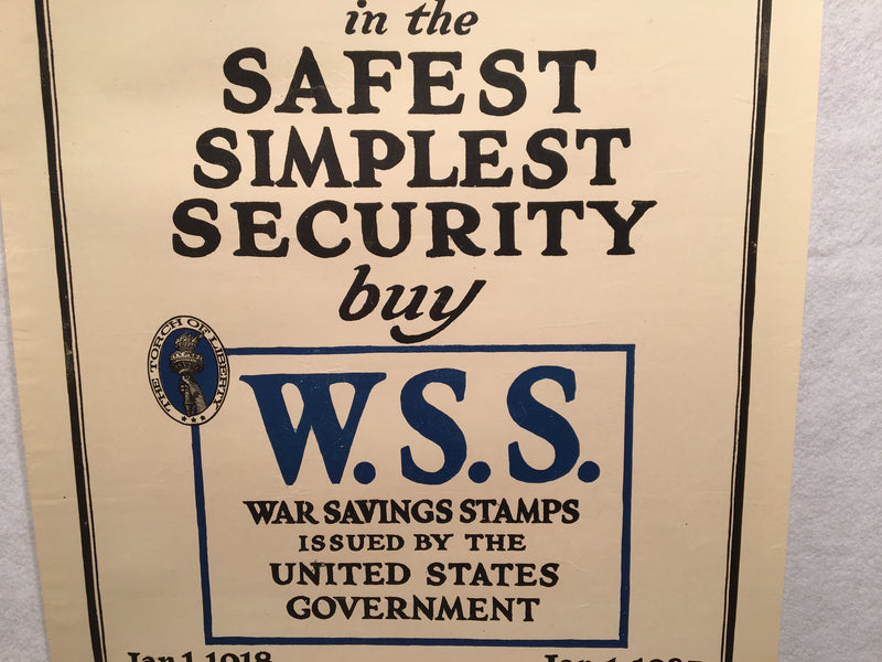 WW1 "Save and Invest" WSS War Savings Stamps Home Front Poster (17" X 24") 1918   - TvMovieCards.com