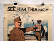 WW1 "See Him Through" National Catholic War Council Poster (20" X 30") 1918   - TvMovieCards.com