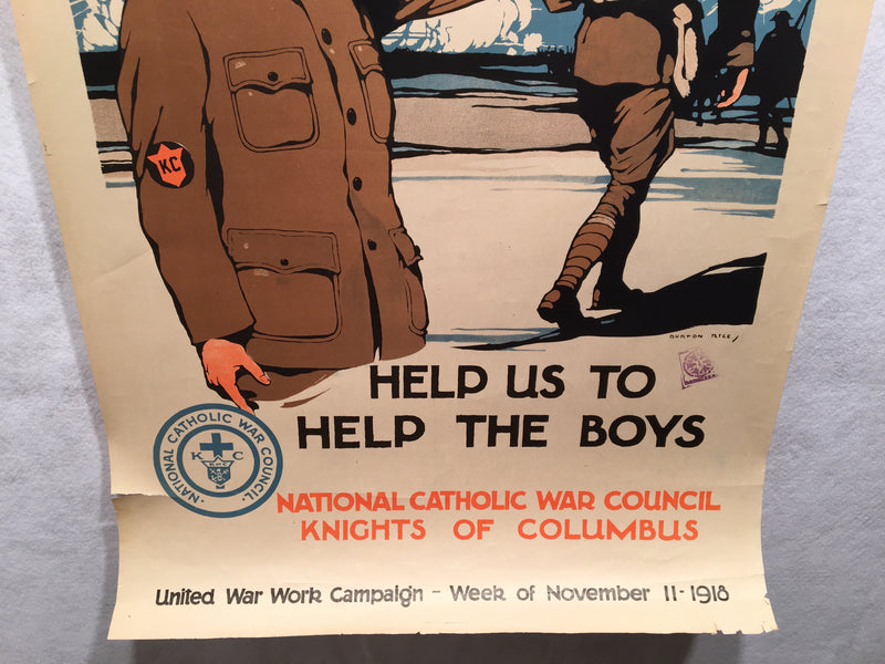 WW1 "See Him Through" National Catholic War Council Poster (20" X 30") 1918   - TvMovieCards.com