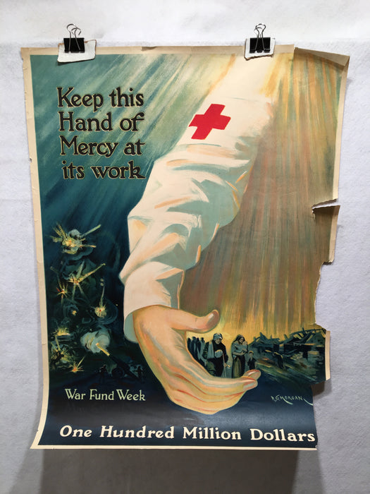 WW1 "Keep This Hand of Mercy as its Work" Red Cross Poster (20" X 27") 1918   - TvMovieCards.com