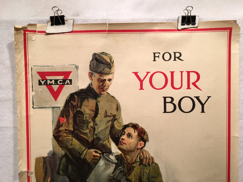 WW1 "For Your Boy" YMCA World War I Propaganda Poster (20" X 30")   - TvMovieCards.com