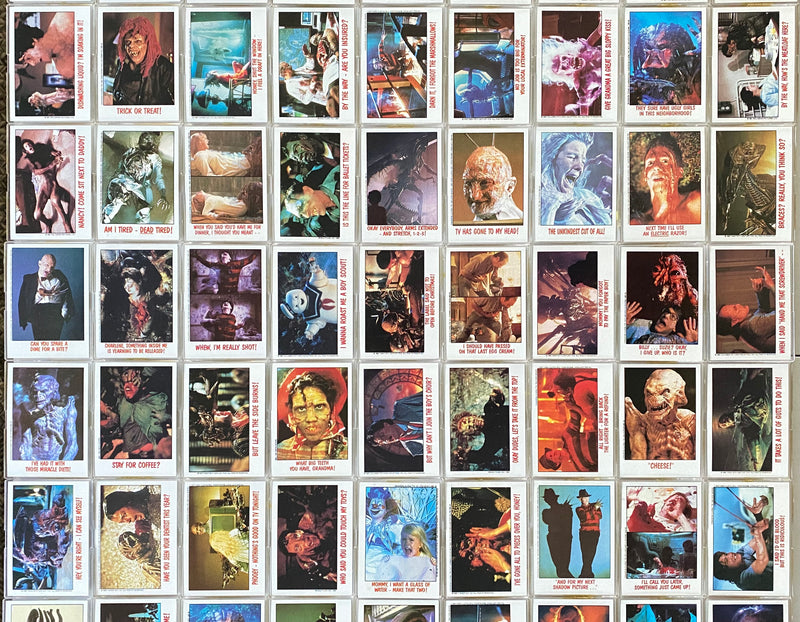 Fright Flicks Movies Vintage Card Set 90 Cards and 11 Sticker Cards 1988 Topps   - TvMovieCards.com