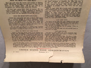 WW1 "Pledge to Eat Less Wheat and Meat" Propaganda Poster (20" X 30")   - TvMovieCards.com