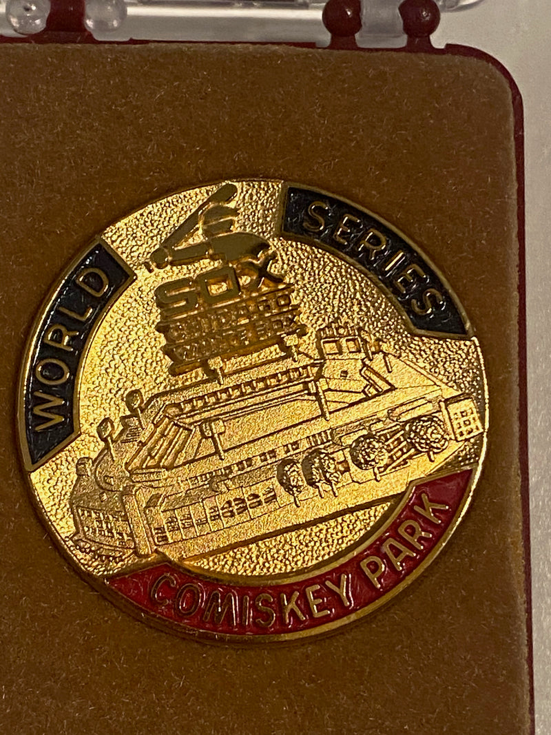1983 Chicago White Sox Comiskey Park Phantom World Series Press Pin with Box - TvMovieCards.com