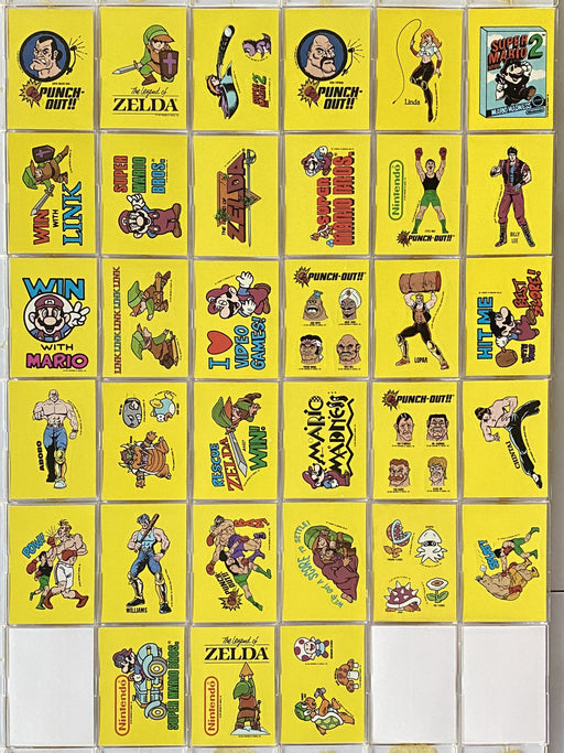 Nintendo Game Pack Complete 33 Sticker Card Set Topps 1989 Mario Zelda Link   - TvMovieCards.com