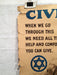 "Civilians When We Go Through This" Jewish Welfare Propaganda Poster (22" X 32")   - TvMovieCards.com