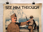 1918 WW1 "See Him Through" National Catholic War Council Poster (20" X 30")   - TvMovieCards.com