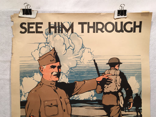 1918 WW1 "See Him Through" National Catholic War Council Poster (20" X 30")   - TvMovieCards.com
