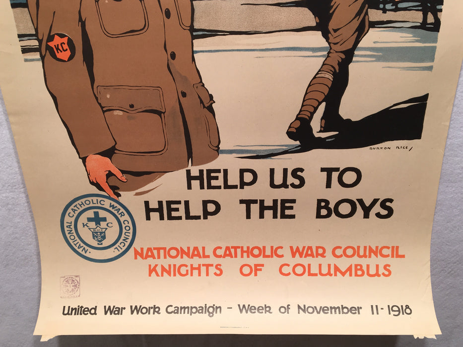 1918 WW1 "See Him Through" National Catholic War Council Poster (20" X 30")   - TvMovieCards.com