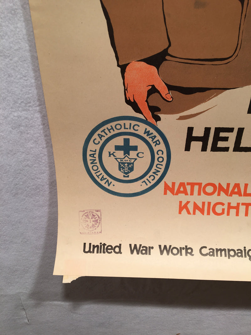 1918 WW1 "See Him Through" National Catholic War Council Poster (20" X 30")   - TvMovieCards.com
