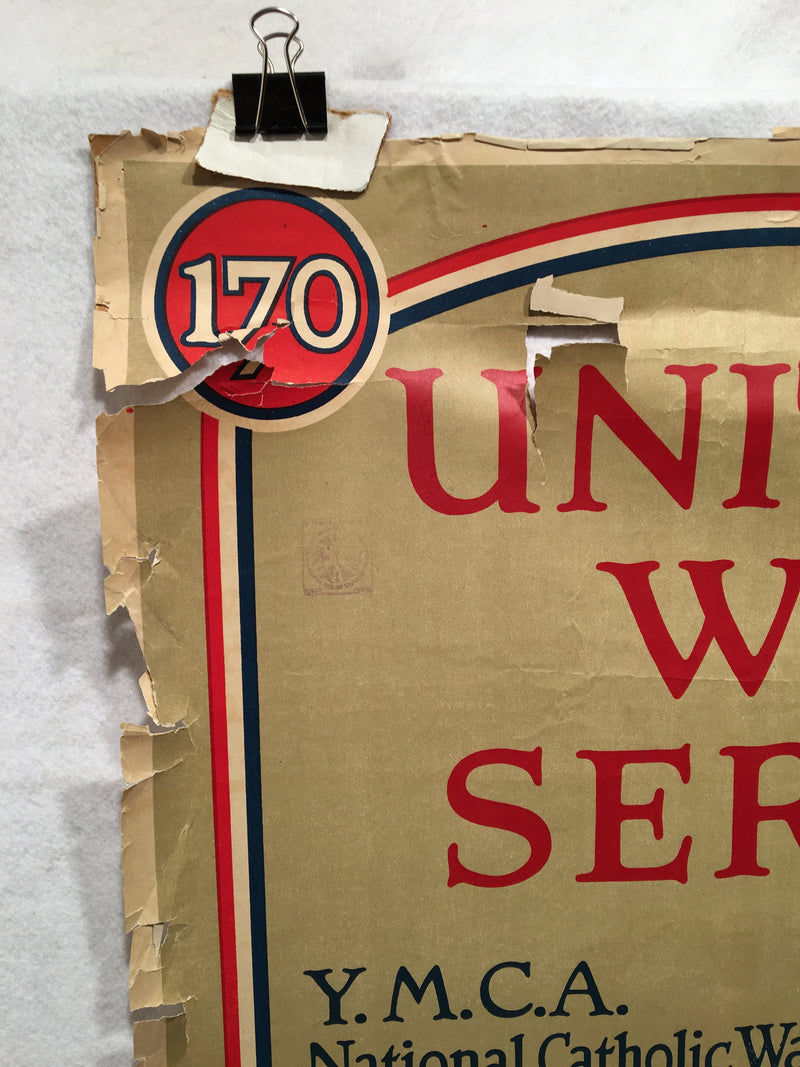 WW1 "United We Serve" United War Work Campaign Propaganda Poster (20" X 28")   - TvMovieCards.com