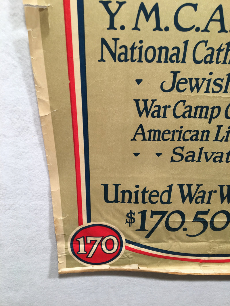 WW1 "United We Serve" United War Work Campaign Propaganda Poster (20" X 28")   - TvMovieCards.com