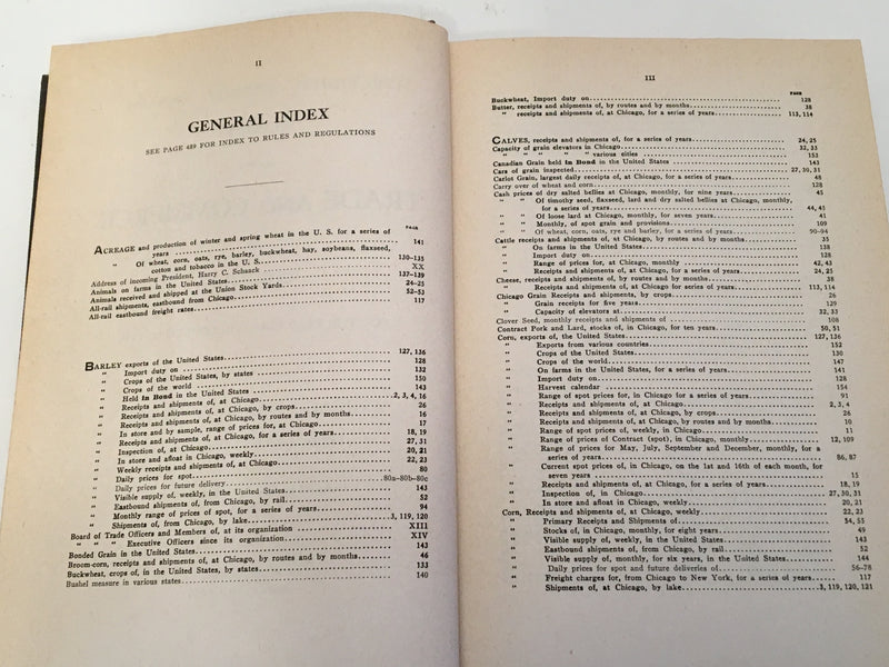 1944 Board of Trade of the City of Chicago 87th Annual Report Statistics Book   - TvMovieCards.com