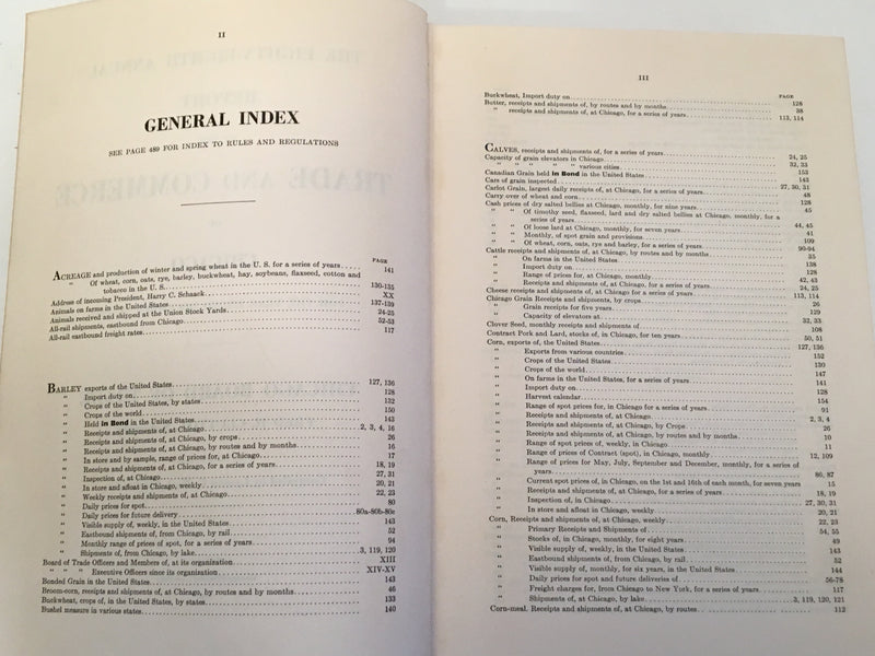 1945 Board of Trade of the City of Chicago 88th Annual Report Statistics Book   - TvMovieCards.com