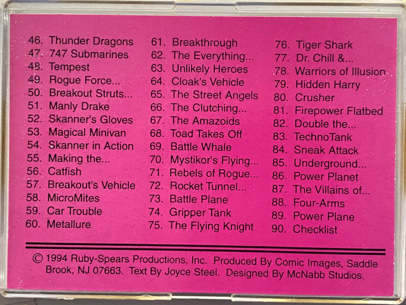 Jack Kirby Unpublished Archives Base Card Set 90 Cards Comic Images 1994   - TvMovieCards.com
