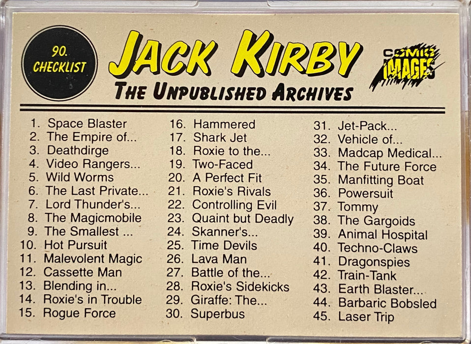 Jack Kirby Unpublished Archives Base Card Set 90 Cards Comic Images 1994   - TvMovieCards.com