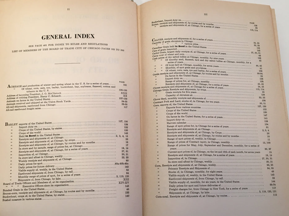 1946 Board of Trade of the City of Chicago 89th Annual Report Statistics Book   - TvMovieCards.com