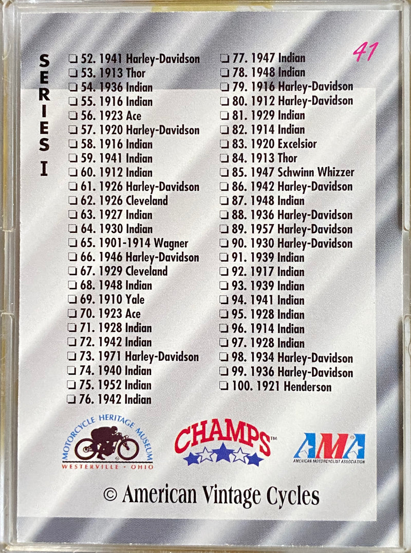 American Vintage Cycles Series 1 Vintage Trading Card Set 100 Cards 1992 Champs   - TvMovieCards.com