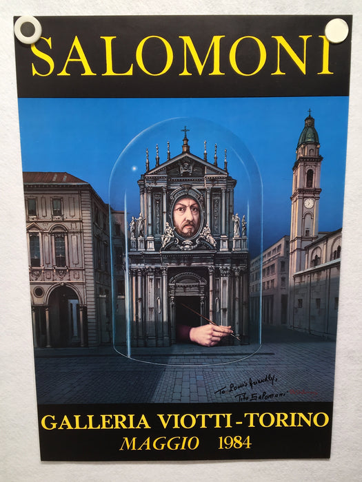 Tito Salomoni Signed 1984 Gallery Exhibition Art Print Poster 17 x 25   - TvMovieCards.com