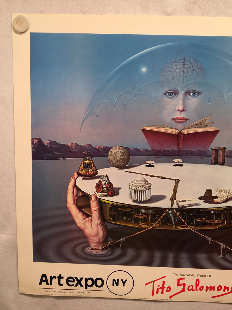 The Surrealistic World of Tito Salomoni NY Art Expo 1981 Print Poster 26 x 29   - TvMovieCards.com