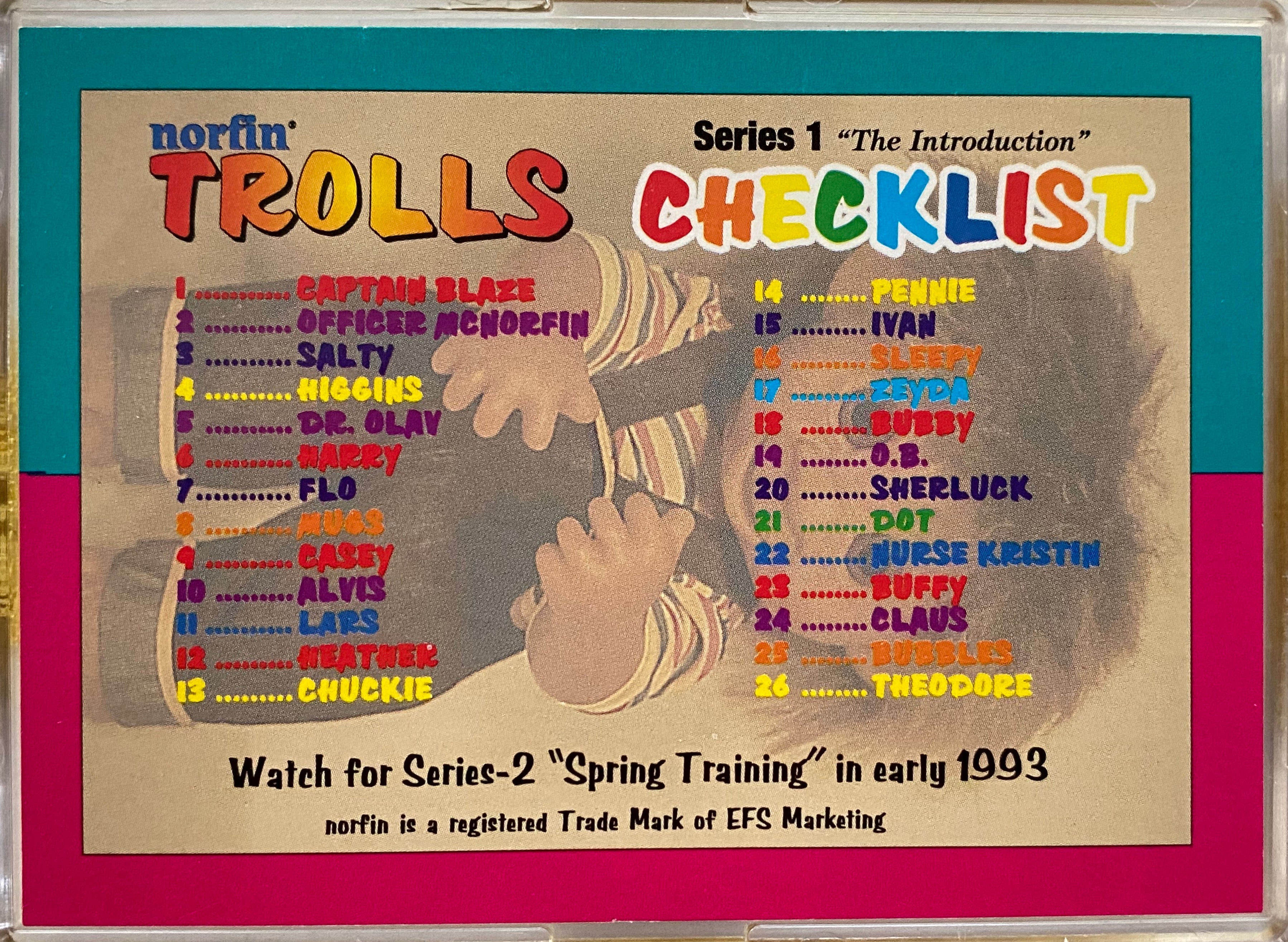 Norfin Trolls Series One Vintage Trading Card Set 50 Cards Collect