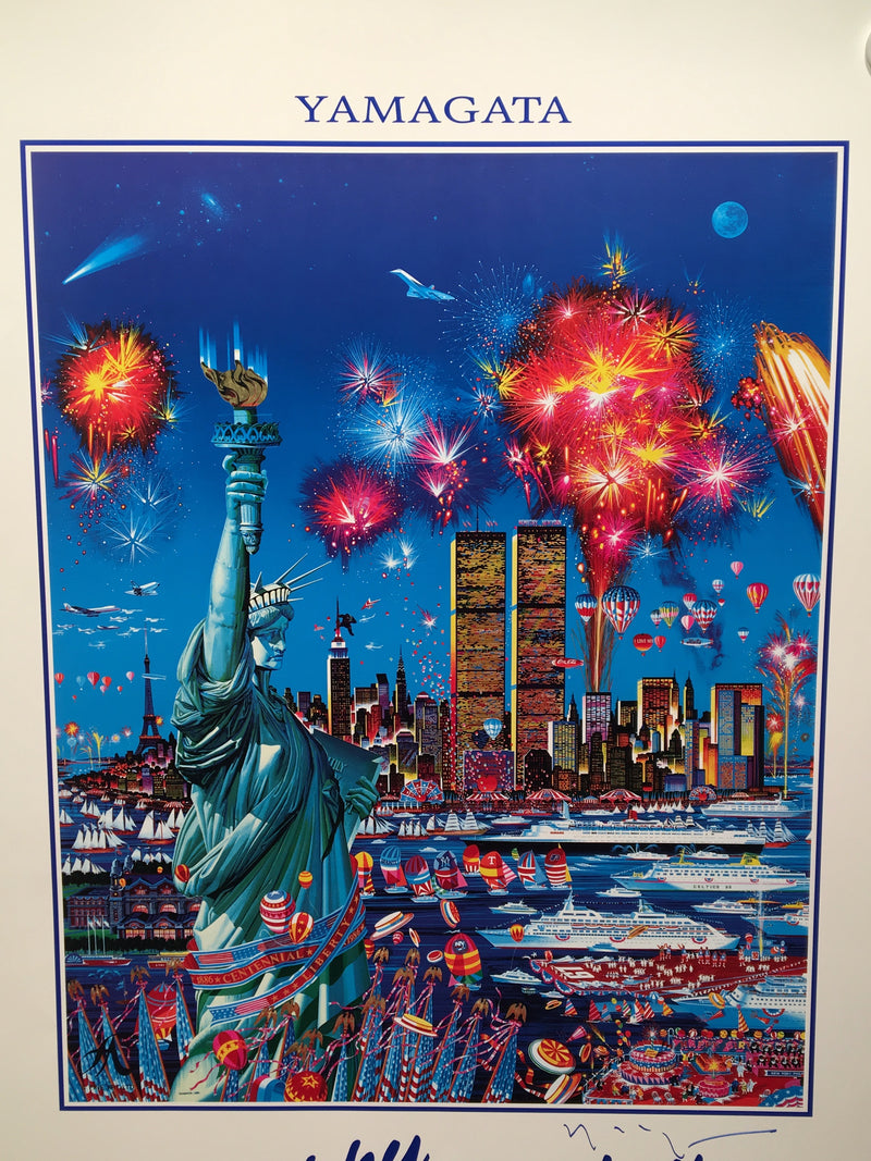 Hiro Yamagata Signed Happy Birthday 100th Birthday of the Statue Of Liberty 1986   - TvMovieCards.com