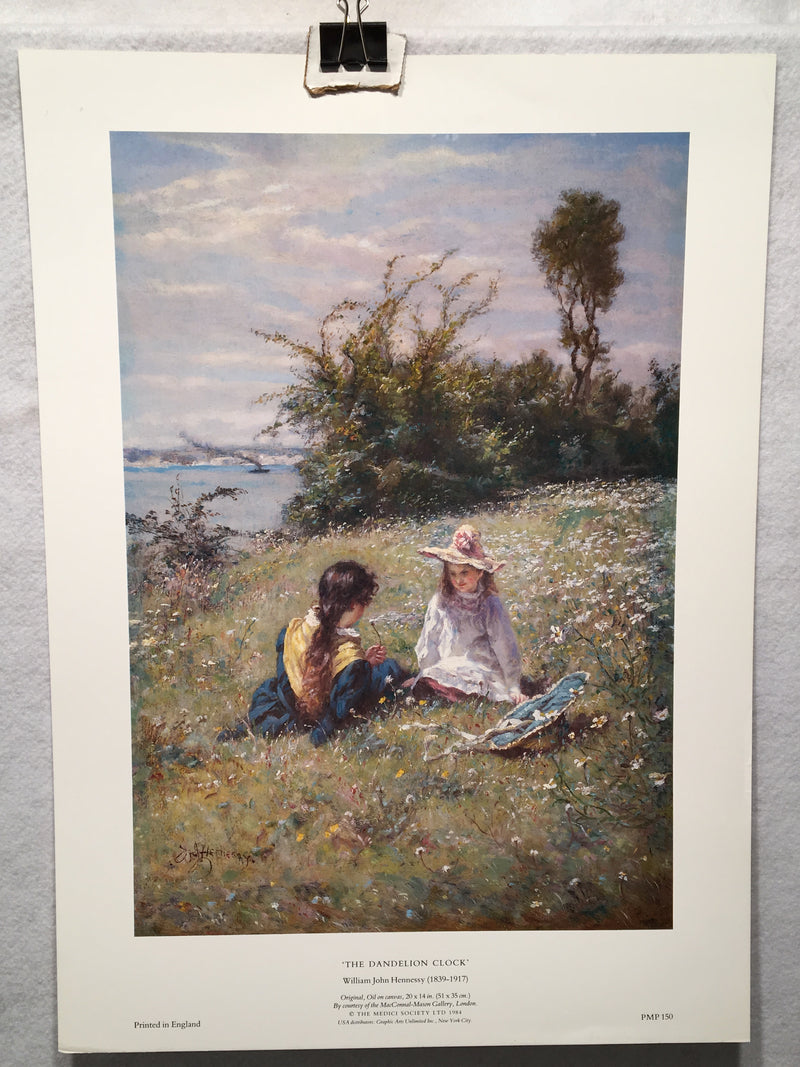 Dandelion Clock - William John Hennessy - Art Poster Print 14" x 20"   - TvMovieCards.com