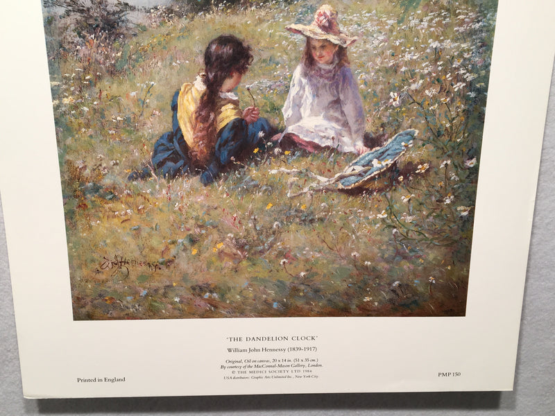 Dandelion Clock - William John Hennessy - Art Poster Print 14" x 20"   - TvMovieCards.com