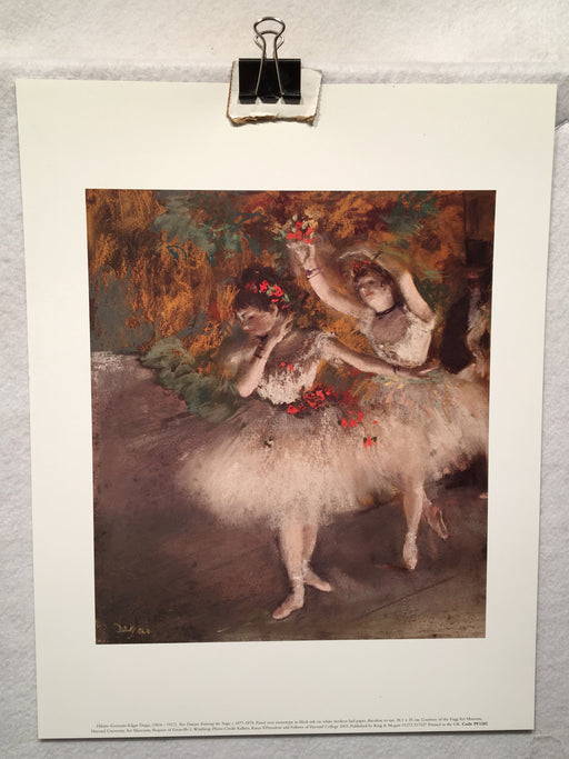 Two Dancers Entering The Stage - Edgar Degas- Art Poster Print 11" x 14"   - TvMovieCards.com