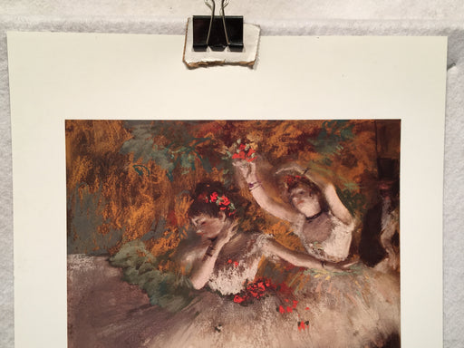 Two Dancers Entering The Stage - Edgar Degas- Art Poster Print 11" x 14"   - TvMovieCards.com