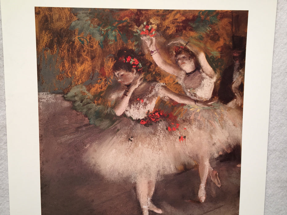 Two Dancers Entering The Stage - Edgar Degas- Art Poster Print 11" x 14"   - TvMovieCards.com