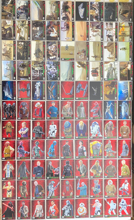 2015 Star Wars Force Awakens Green Parallel Trading Card Set of 100 Cards Topps   - TvMovieCards.com