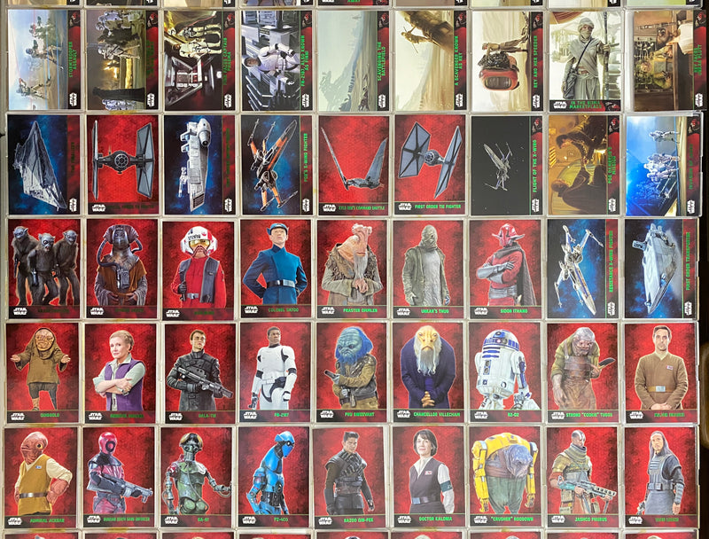 2015 Star Wars Force Awakens Green Parallel Trading Card Set of 100 Cards Topps   - TvMovieCards.com