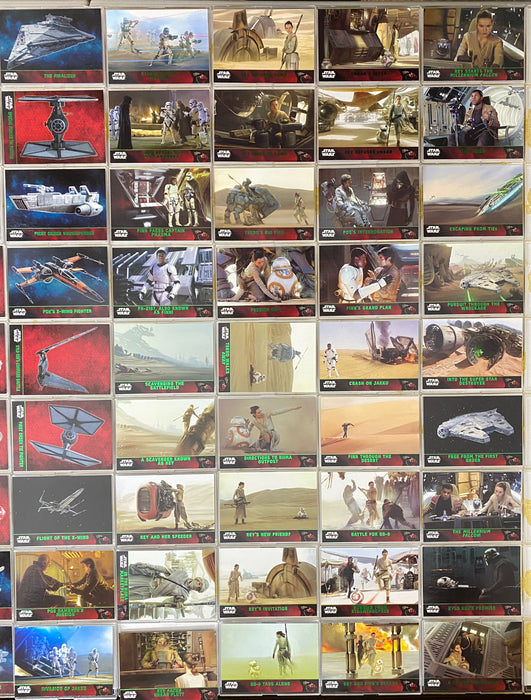 2015 Star Wars Force Awakens Green Parallel Trading Card Set of 100 Cards Topps   - TvMovieCards.com