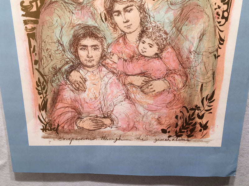 Edna Hibel "Compassion through the Generations" Lithograph Art Poster 21 x 27   - TvMovieCards.com