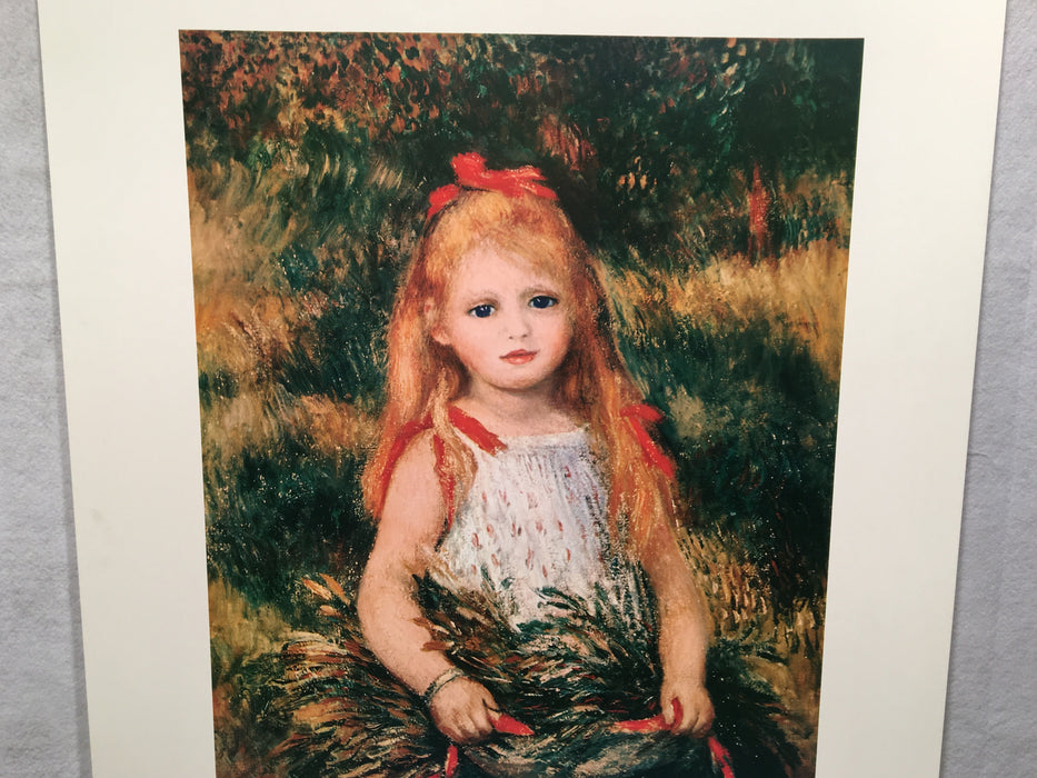 Girl with Sheaf of Corn - Pierre Auguste Renoir - Lithograph Art Print 22" x 28"   - TvMovieCards.com