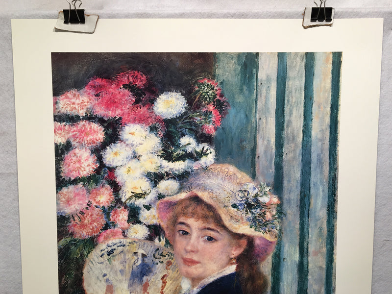 Girl with a Fan - Pierre Auguste Renoir - Lithograph Art Print 23" x 27"   - TvMovieCards.com