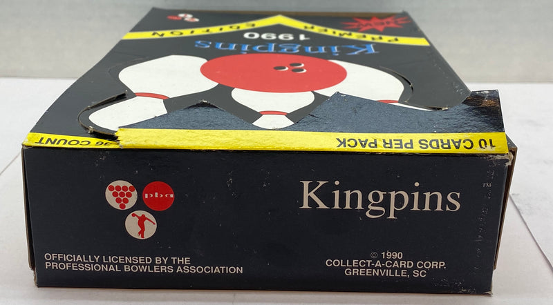Kingpins Bowling Premiere Edition Vintage Card Box 36 Packs Collect-a-Card 1990   - TvMovieCards.com