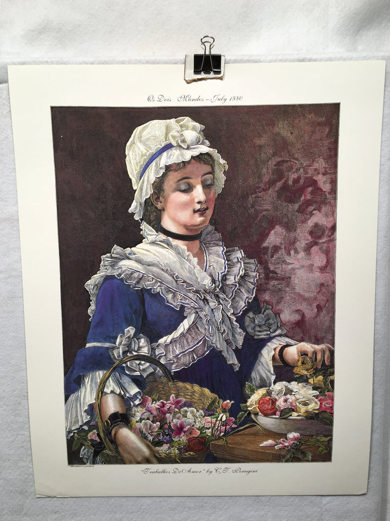 Trabalhos De Amor - C.T. Perugini - Lithograph Art Print 17" x 22"   - TvMovieCards.com
