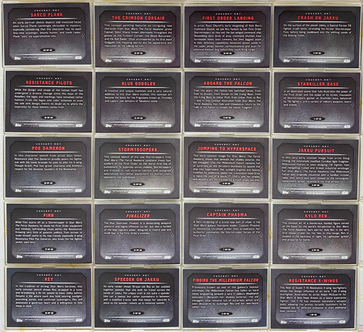 2015 Star Wars Force Awakens Series 1 Concept Art 20 Chase Card Set Topps   - TvMovieCards.com