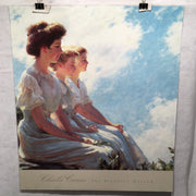 On the Heights - 1909 Charles Curran - Lithograph Art Print Poster 26" x 30"   - TvMovieCards.com