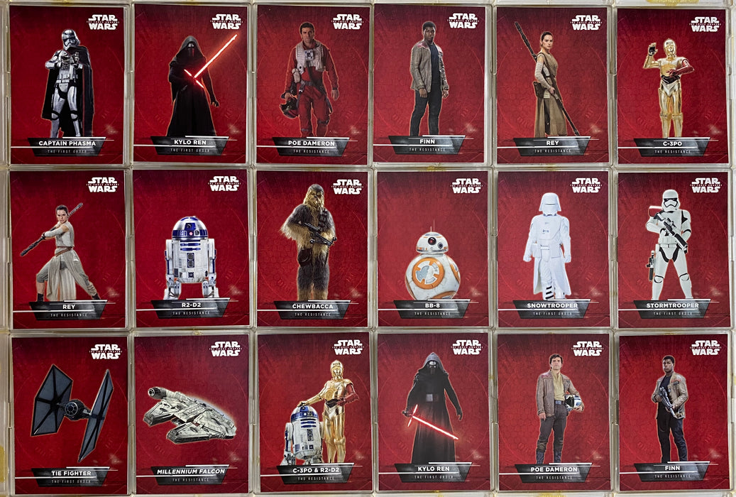 2015 Star Wars Force Awakens Series 1 Character Sticker 18 Chase Card Set Topps   - TvMovieCards.com