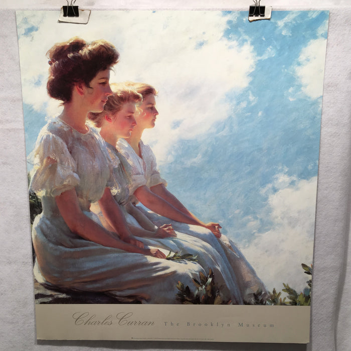 On the Heights - 1909 Charles Curran - Lithograph Art Print Poster 26" x 30"   - TvMovieCards.com