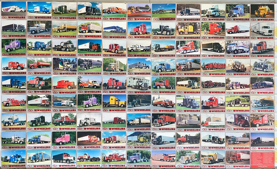 Eighteen 18 Wheelers Series 2 Trading Base Card Set 100 Cards Bon Air   - TvMovieCards.com