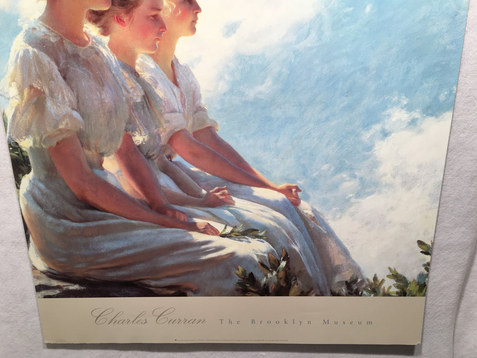On the Heights - 1909 Charles Curran - Lithograph Art Print Poster 26" x 30"   - TvMovieCards.com