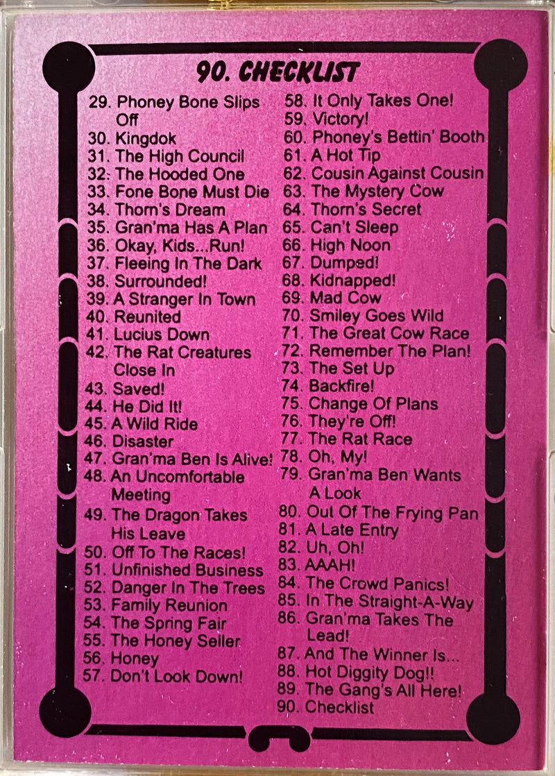 Bone Series One Base Trading Card Set 90 Cards Comic Images 1994   - TvMovieCards.com